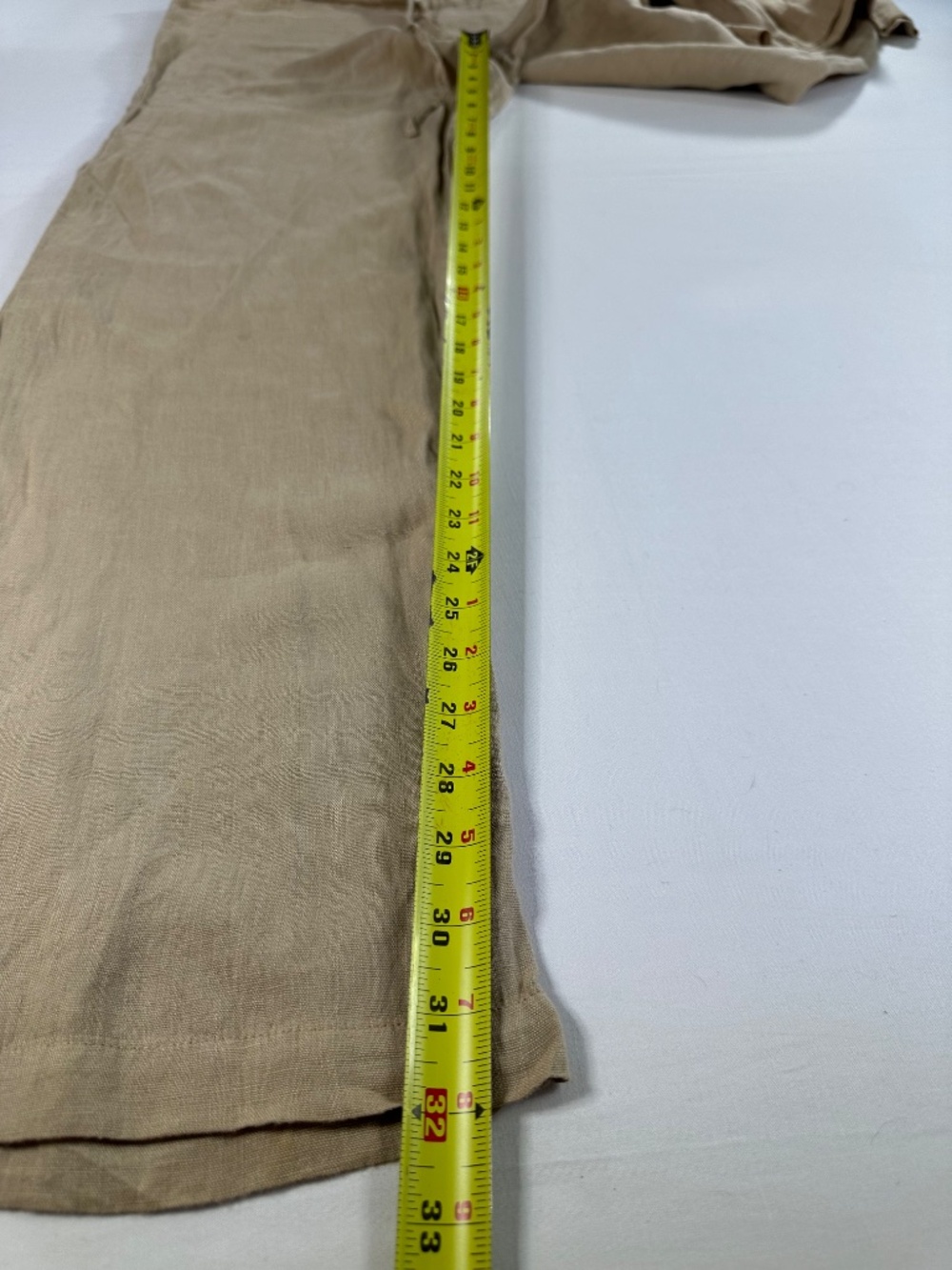 120% Lino 100% Linen Ultra Low Rise Wide Leg Drawstring Pants NWOT EU 44 - Picture 11 of 11